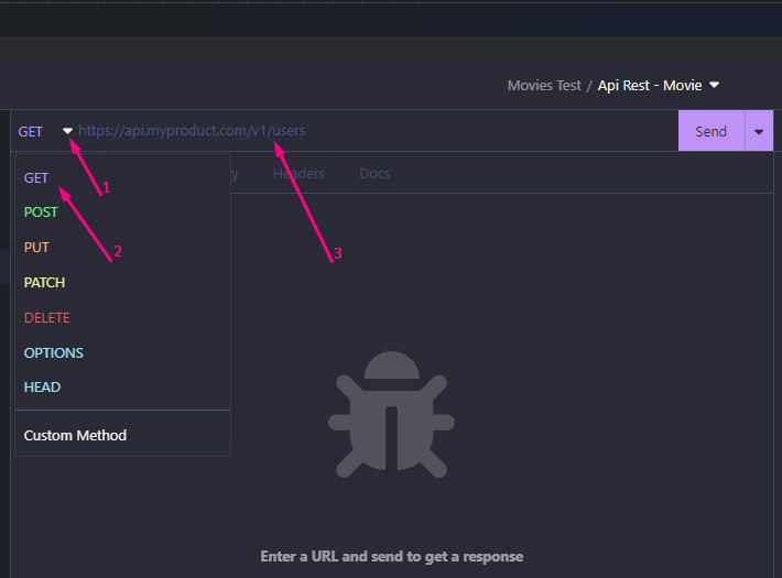 Inserindo o metodo e endpoint do serviço