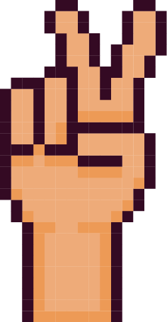 imagem mão simulando uma tesoura